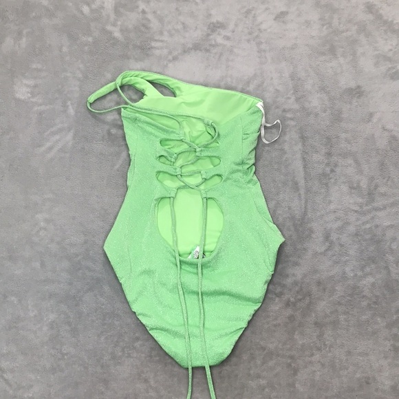 Becca Women's Glimmer One Shoulder One Piece Swimsuit SIze M New - Picture 8 of 10